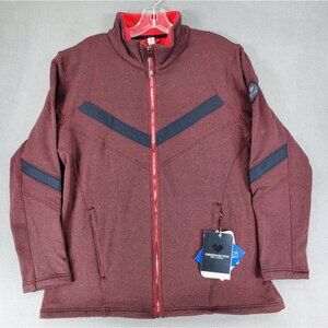New Obermeyer Shimmer Fleece Jacket Long Sleeve Hiking Size XL Lightweight Red